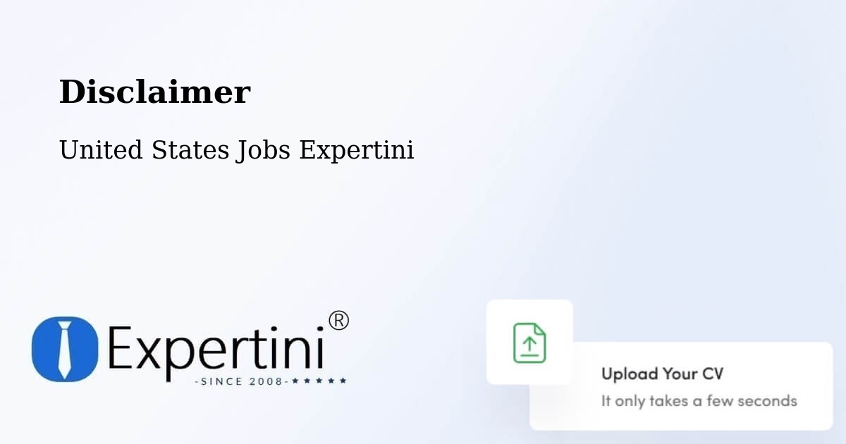 Disclaimer - United States Jobs Expertini